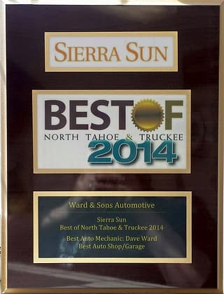 2014 award: Sierra Sun Best Of: Auto Mechanic & Auto Shop/Garage